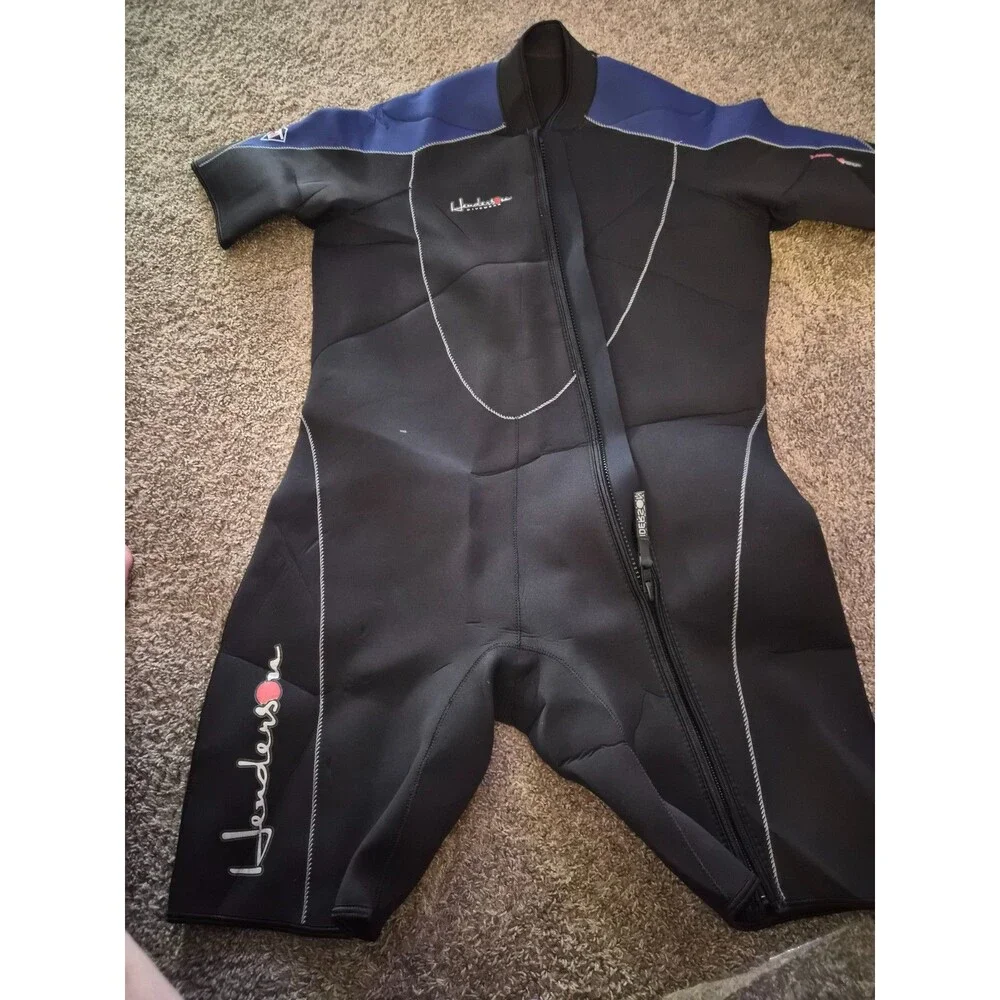 Henderson Man Thermoprene Shorty (Front Zip) 3mm Scuba Wetsuit 4XL Chest *never